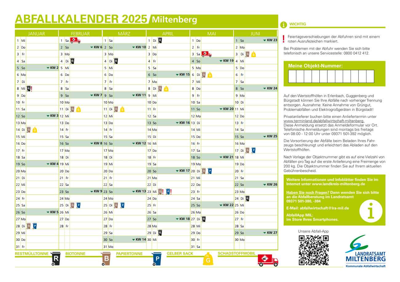 Müllabfuhrkalender 2025